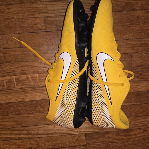 Nike Vapor 12 Academy Neymar Jr FG/MG Mens Yellow Soccer Cleats - Picture 8 of 10